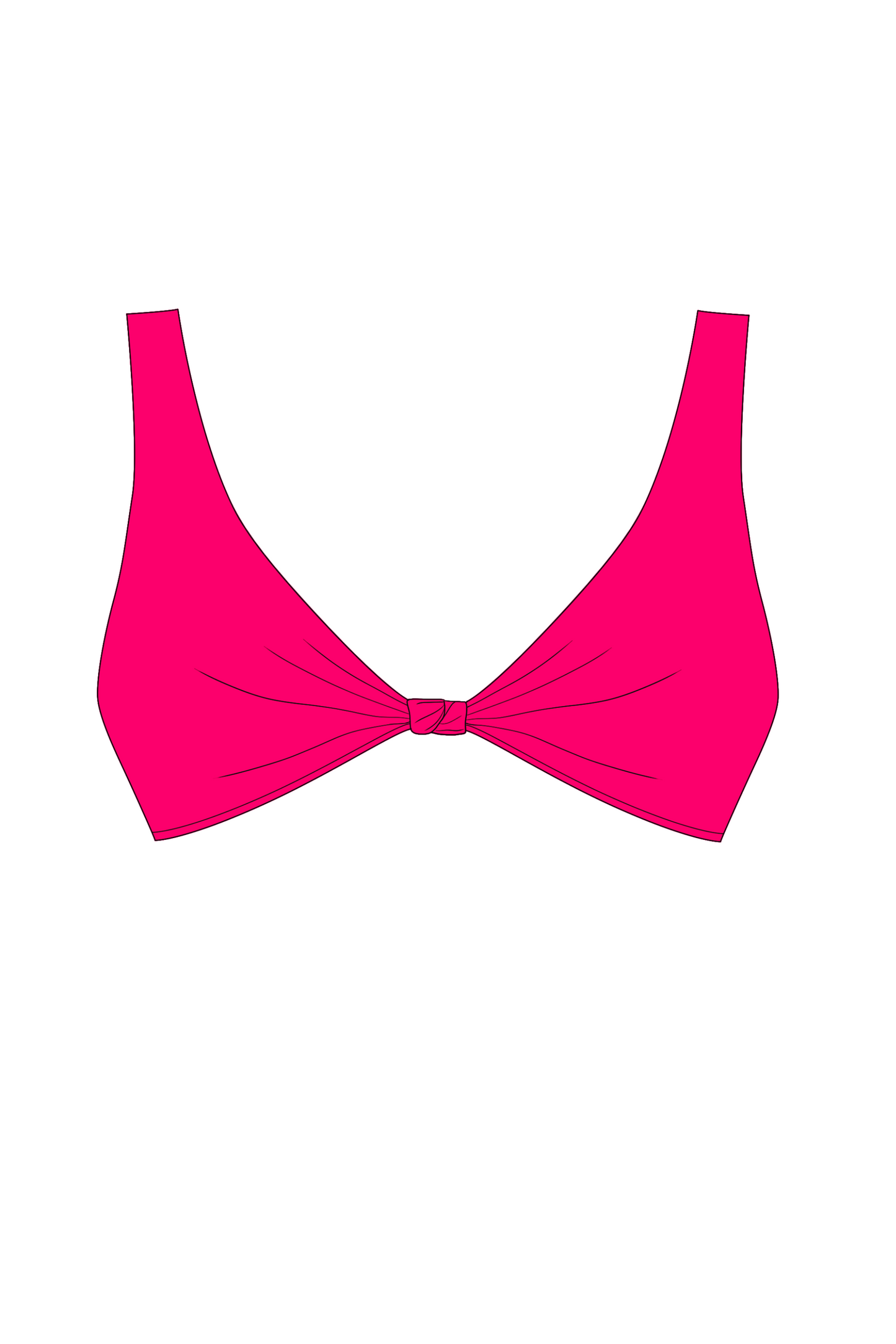 PRE ORDER - Fuschia Kaia Bikini Knot Top (shipped to you early June)