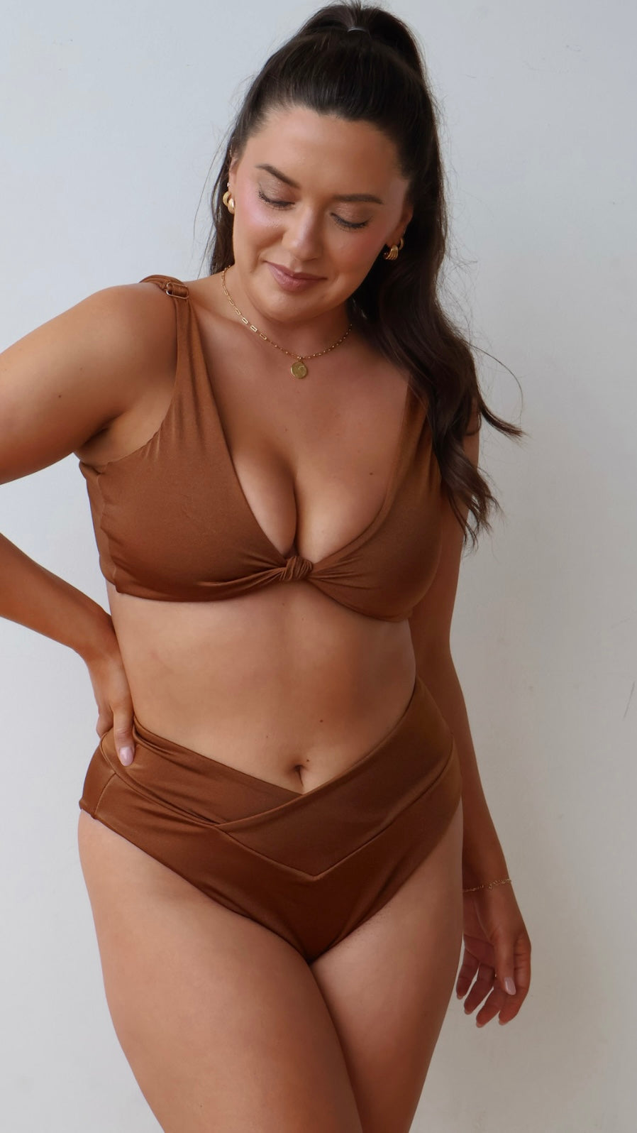 PRE ORDER - Cinnamon Kaia Bikini Knot Top (shipped to you early June)