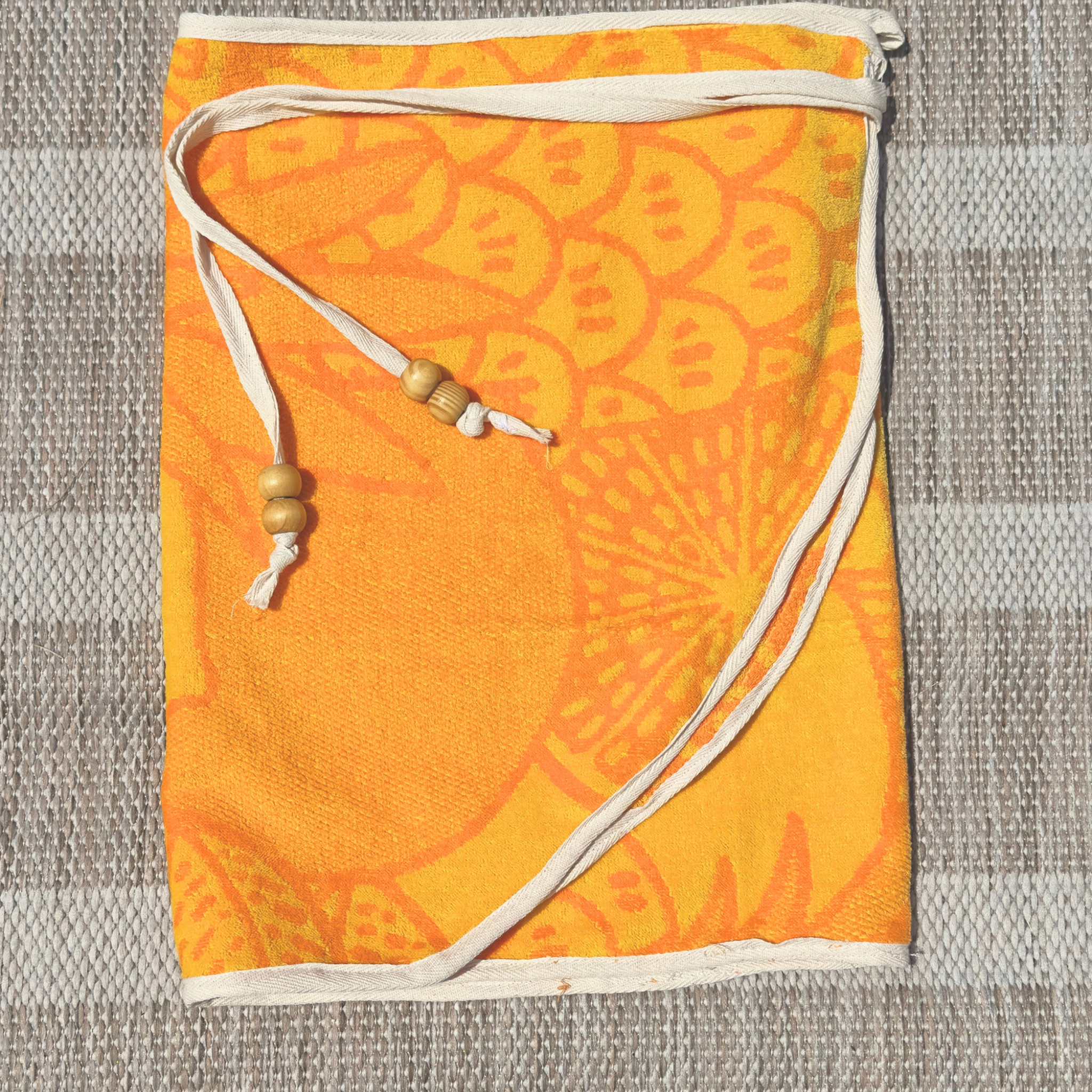 Orange Pineapple - Handmade Beach Towel Wrap Skirt