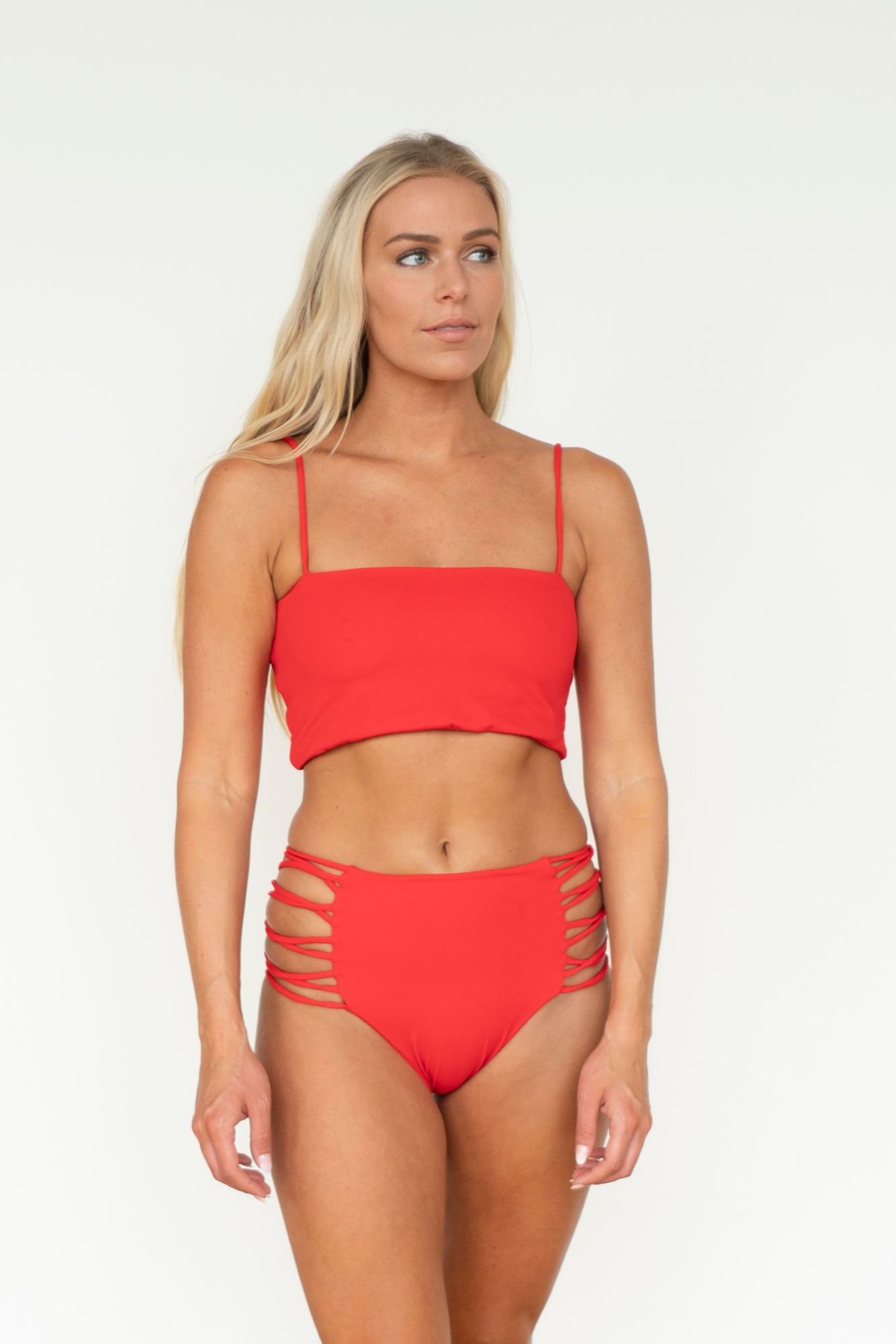 Bondi Red Bikini Top