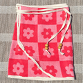 Checkered Floral - Handmade  Beach Towel Wrap Skirt