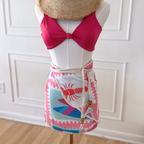 Mediterranean Escape - Handmade Beach Towel Wrap Skirt