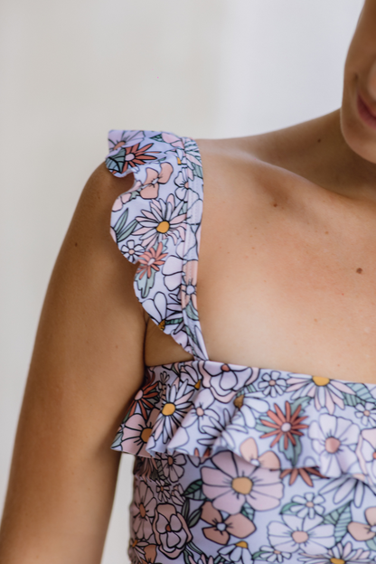 Leilani Retro Floral Bikini Top