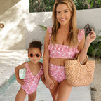 Ditsy Floral Ruffle One-Piece – Mini