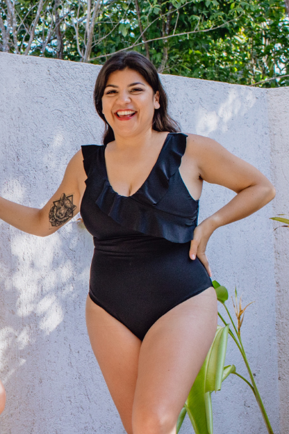 Seychelles Black One-Piece Swimsuit