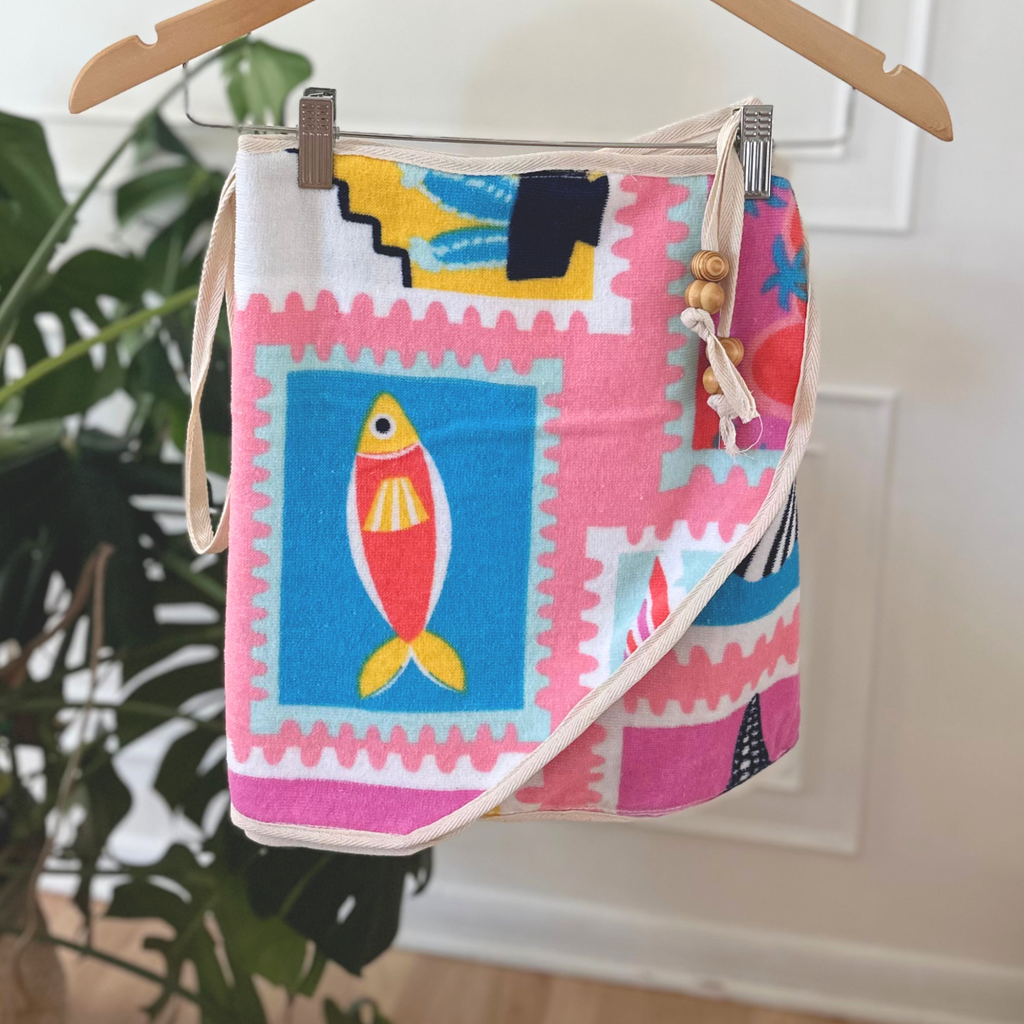 Mediterranean Escape - Handmade Beach Towel Wrap Skirt