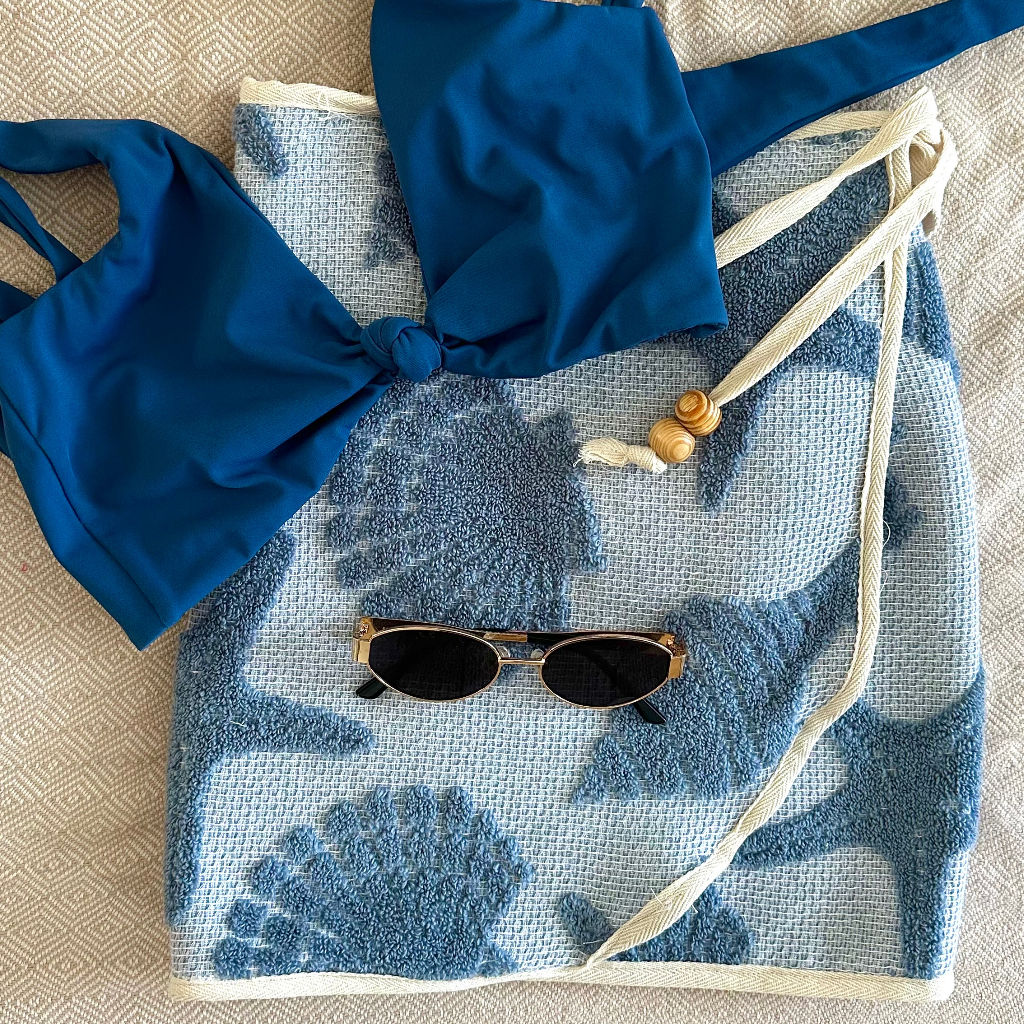 Coastal Tide - Handmade Beach Towel Wrap Skirt
