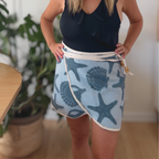 Coastal Tide - Handmade Beach Towel Wrap Skirt