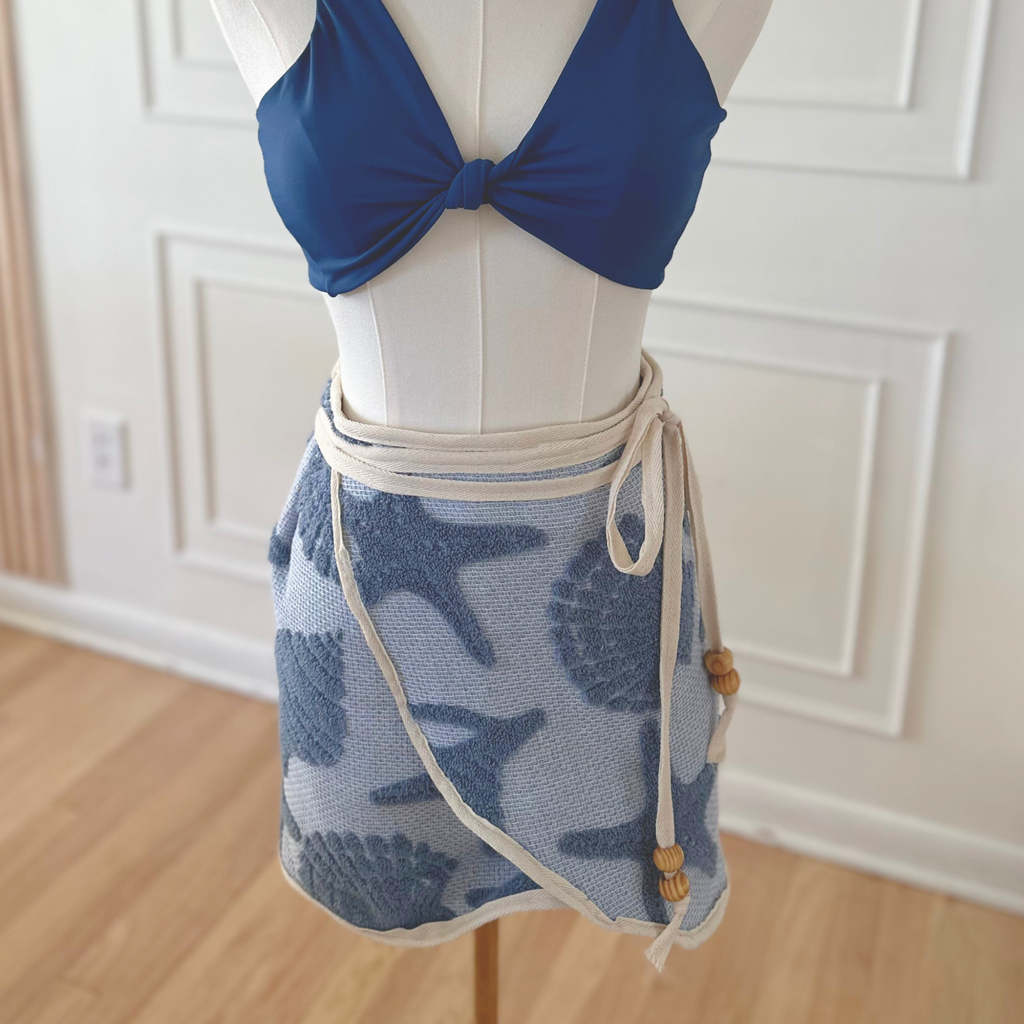 Coastal Tide - Handmade Beach Towel Wrap Skirt