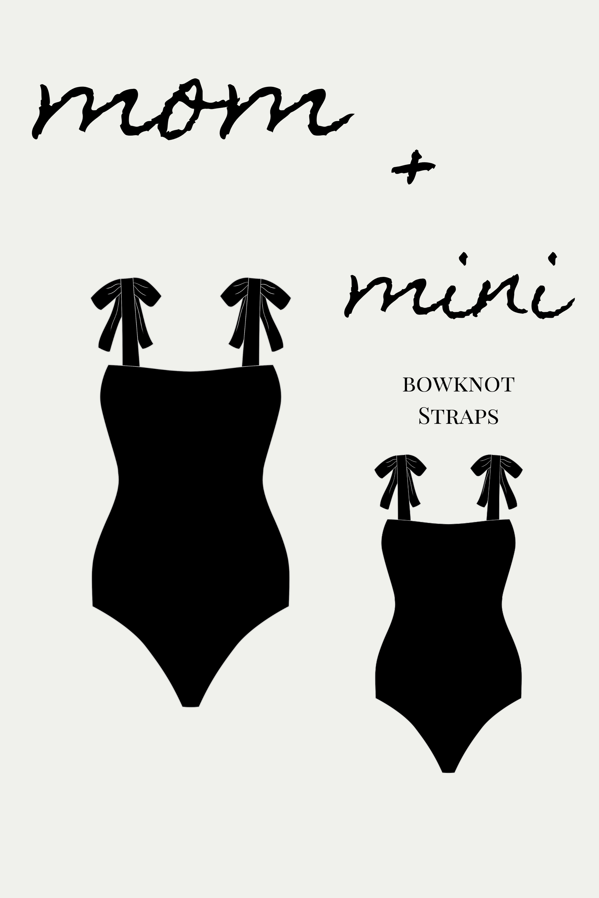 Black Mini Bowknot One Piece Swimsuit