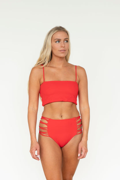 Tulum Red Bikini Bottom