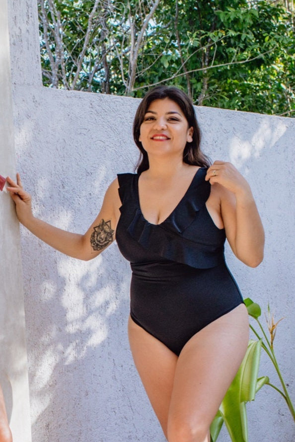 Seychelles Black One-Piece Swimsuit
