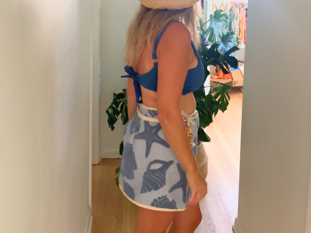 Coastal Tide - Handmade Beach Towel Wrap Skirt